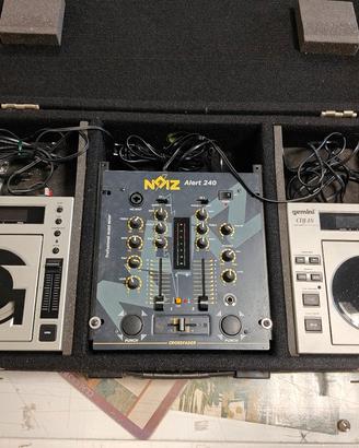 Console Dj CD Gemini con valigia da trasporto