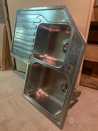 Lavabo inox franke ad angolo 83cmx 50cm