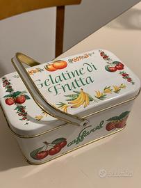 Scatola latta Caffarel gelatine di frutta