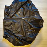 CHIODO GIUBOTTO PELLE ZARA uomo