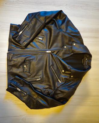 CHIODO GIUBOTTO PELLE ZARA uomo