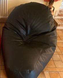 Pouf poltrona sacco gigante in ecopelle