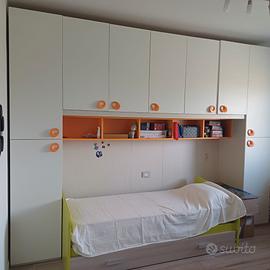 set cameretta a doppia colonna e doppio letto