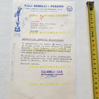 Moto Fratelli Benelli 1955 firma Giovanni Benelli