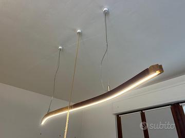 Tavolo e lampada artigianali doghe barrique
