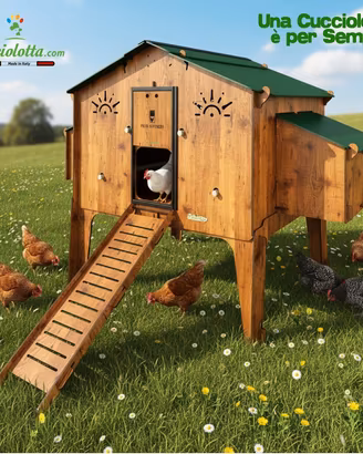 Pollaio rialzato 20 galline fattoria didattica
