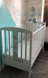 Lettino completo + fasciatoio italbaby con materas