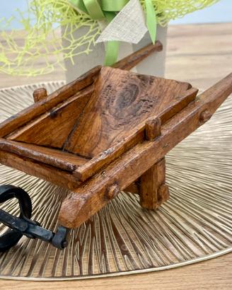 GIL - CARRIOLA ARTIGIANALE LEGNO E FERRO BATTUTO
