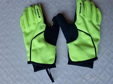 Guanti bici bambino Btwin giallo fluo