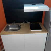 Mobile con lavandino piccola cucina + cappa + indu