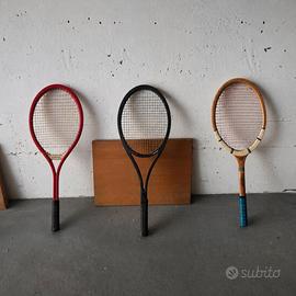 lotto da 3 racchette da tennis d'epoca e da collez