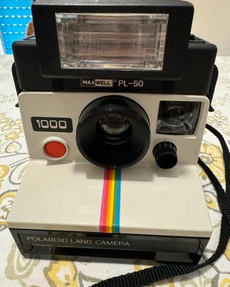 Polaroid 1000 PL50 con flash tasto Rosso Vintage