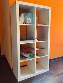 Scaffale bianco 8 vani – 150 × 79 cm