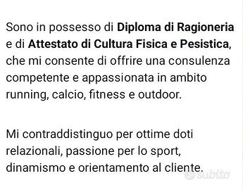 Addetto  di calzature sportive 