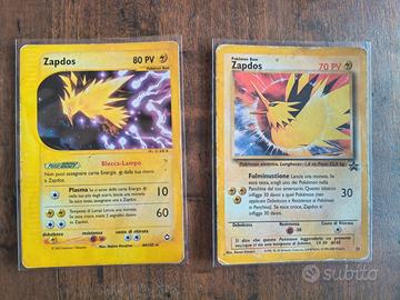 Coppia carte di Zapdos Pokémon – Aquapolis + Promo