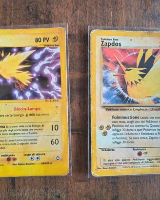 Coppia carte di Zapdos Pokémon – Aquapolis + Promo