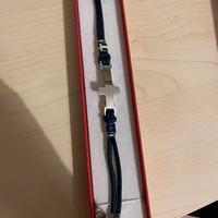 Bracciale da uomo con croce in acciaio