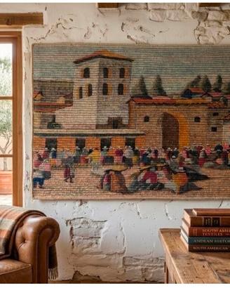 RARO ARAZZO VINTAGE PEZZO UNICO D'ARREDO BOHO CHIC