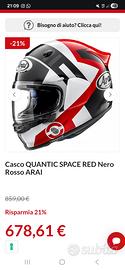 Casco QUANTIC SPACE RED Nero Rosso ARAI


taglia M