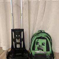 Zaino Minecraft con supporto con ruote