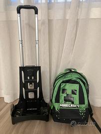 Zaino Minecraft con supporto con ruote