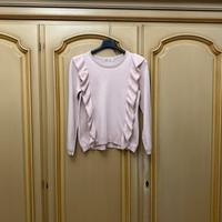 Maglioncino  rosa H&M con volant elegante 8/10 ann
