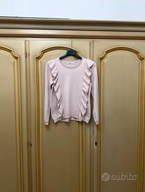 Maglioncino  rosa H&M con volant elegante 8/10 ann