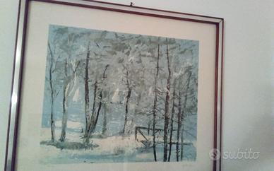 Litografia di Adriano Spilimbergo anni '70/'80