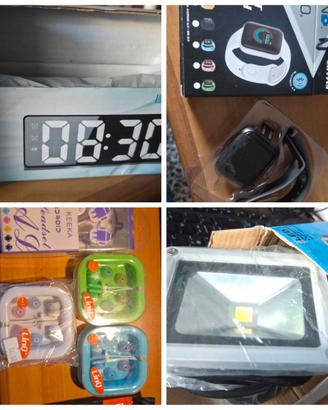 Orologio led + Smartwatch + Faretto + Cuffiette