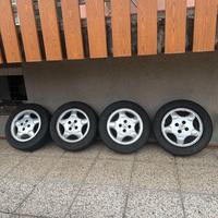 Set ruote: gomme + cerchi in lega Renault clio 14"