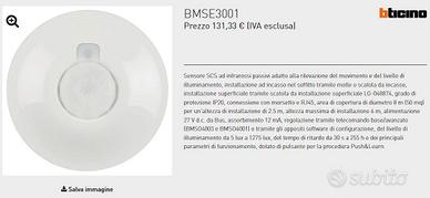BTICINO BMSE 1003 SENSORE BUS SCS DA SOFFITTO PIR