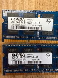 Memoria ram 2gb pc3 2rx8 Elpida