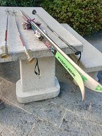 Sci  Fischer  165 cm.  con  attacchi e  bastoncini