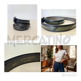 CINTURA VINTAGE PAOLO DA PONTE 85 CM GRIGIA/NERA