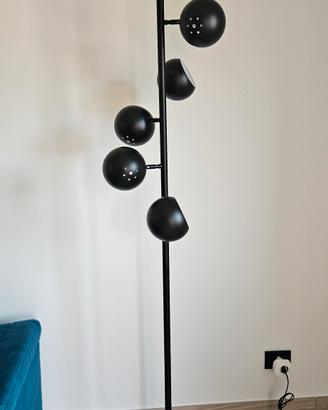 Lampada da terra 180 cm colore nero