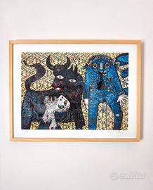 Enrico Baj "Guernica" 1972 - Grafica Vintage