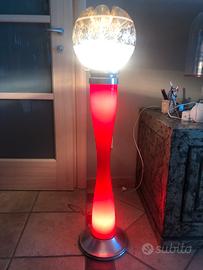 Lampada vetro Murano rossa cm 100