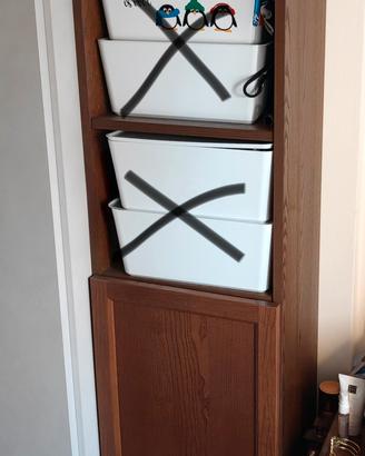 Libreria Billy Marrone Scuro + Sportello