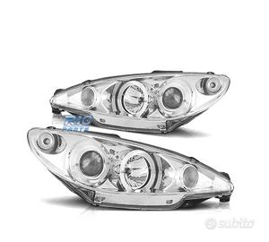 FARI PEUGEOT 206 98-08 ANGEL EYES FONDO CROMATO