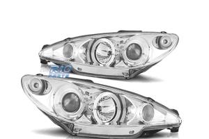 FARI PEUGEOT 206 98-08 ANGEL EYES FONDO CROMATO