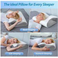 HOMCA Cuscino Cervicale, 2 in 1 Cuscino Ergonomico