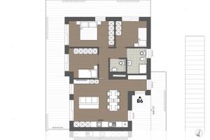 B5: Quadrilocale al 1° piano con ampia terrazza