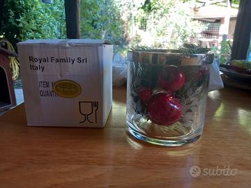 Vaso in vetro  decorato Royal Family