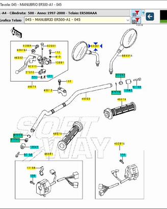 Specchio Sx Kawasaki ER 500 560011537