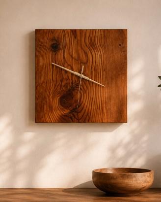 OROLOGIO DA PARETE ARTIGIANALE IN LEGNO MASSELLO