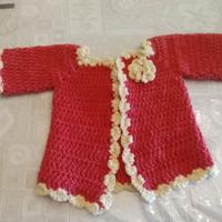 Giacca lunga bimba 3...6 mesi in lana