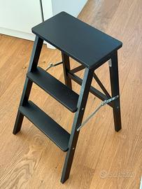 Ikea bekvam scaletta/sgabello in legno nero