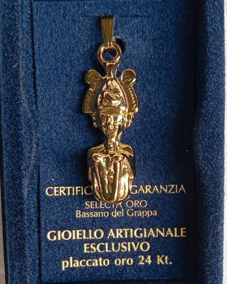 ciondolo Regina egizia Selecta oro 24K 