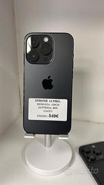 IPHONE 14 PRO 128 GB NERO - GARANZIA 1 ANNO