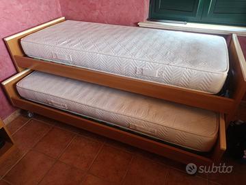 singolo estraibile con secondo letto , reti e mate